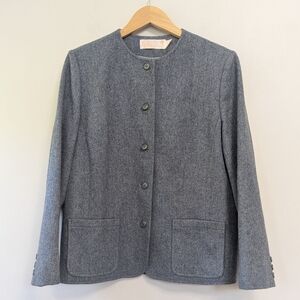 Vintage Pendleton Grey Wool Jacket Minimalist Quiet‎ Luxury